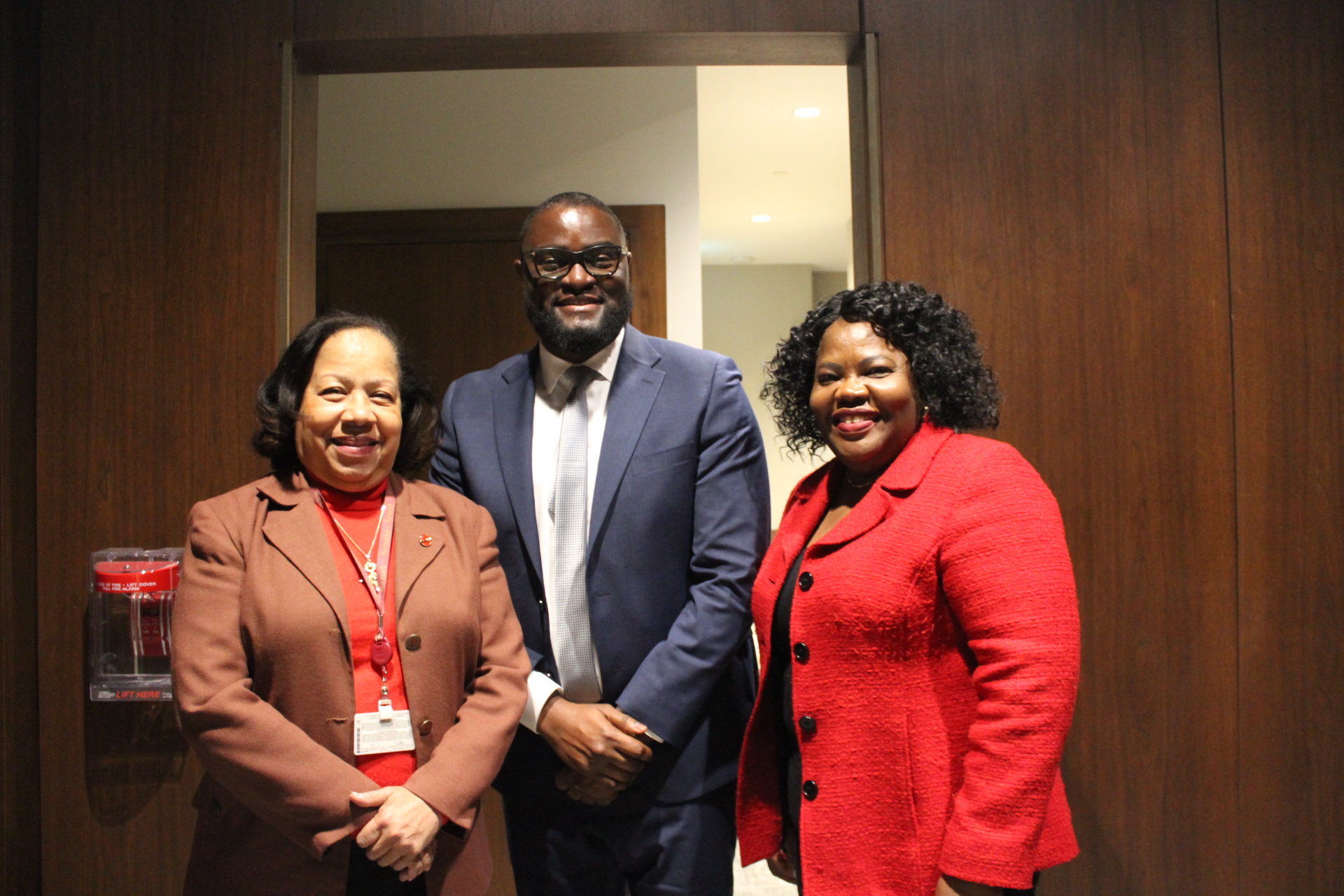 (L-R) Senator Megie Marie-Francoise, Dr. J. Cenat & Dr. J. Etowa at the Standing. Senate. Committee on Official Languages meeting